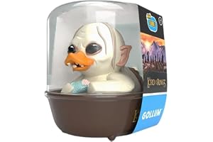 TUBBZ Mini: Sagan om ringen - Gollum Som Cosplayande Badanka i Vinyl | Officiella LOTR-varor – mini vinylfigur med badkarsskärm, ringbärarrival, mellanjord dekor & nyhet anka gåva