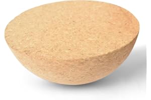 Balance Board halvkula i massiv kork, balanstränare för fitness, yoga, 15 cm diameter, höjd 7,5 cm, kork-halvkula för vuxna, lämplig för balansplattor