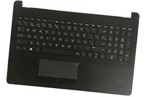 AKGIFT Teclado de Computadora Portátil Compatible para HP Pavilion 15-BS 15-BW 15T-BR 15T-BS 15Z-BW 250 G6 255 G6 256 G6 TPN-C129 TPN-C130 Español Funda de Palma Carcasa Negro
