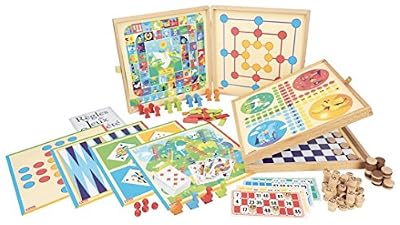JEUJURA - 8124 - Coffret de Jeu Classique - 150 Règles - Pions Bois