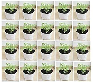 YUVAGREEN UV Treated Poly Grow Bags (White Outside, Black Inside - 20 Bags)