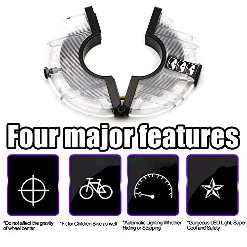 Wasserdichte LED Bike Wheel Lights, Bodecin Cool Colorful Bike Warning Light, 3 Modi Radfahren Bike Speichen Licht Safety Light, Magic Dekoration Licht, Fahrrad Zubehör Beleuchtung - 8