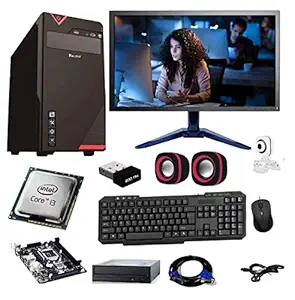 Rolltop Assembled Desktop Computer, Intel i3 Processor 3 Ghz, H55 Motherboard,17 Inch LED, SSD 120 GB, DVD R/W, 8 GB RAM, Windows 10 Pro Trial Version with Web Camera Mic Speaker (SSD120GBSATA524GB)