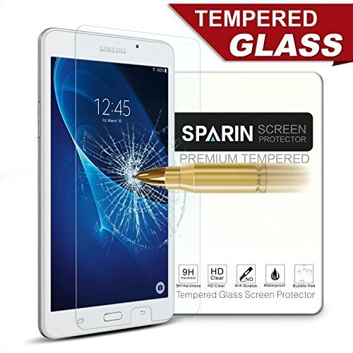 SPARIN Galaxy Tab A 7.0 Displayschutzfolie, ausgeglichenes Glas-Schirm-Schutz für Galaxy Tab A 7,0 Zoll mit [Scratch Resist] [Blasenfrei] [2.5D Premium-Temperierte Arc Rand] [HD Klar]