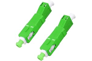 HSUPEZ 2 sztuki złączek z włókna szklanego, gniazdo LC/APC na wtyczkę SC/APC, SC male-LC żeńskie, jednomodowy adapter z włókna szklanego, hybrydowa wtyczka adaptera światłowodowego, do podłączenia urządzeń