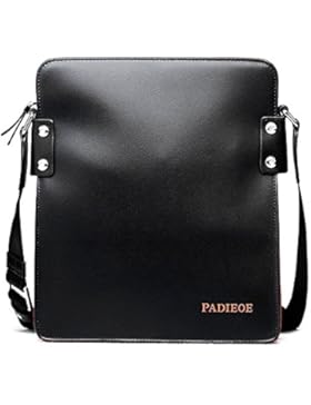Padieoe Schultertasche Leder Umhängetasche Herren Schule Herrentaschen Kuriertasche Taschen Messenger Bag für...