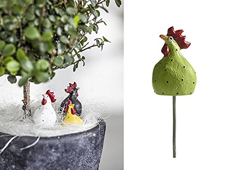 Nääsgränsgarden Mini-Henne auf Metallstab, Blumenstecker, Höhe 10 cm - 2