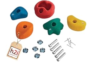 H2i Climbing Stones Climbing Grips for Climbing Wall Small 8.6 x 8.6 cm for Children and Adults Pack of 5