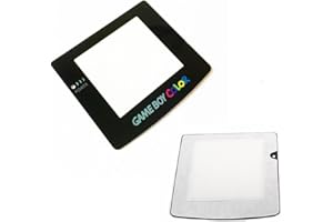 PERFECT PART Ersatz-Objektiv-Abdeckung für Game Boy Color GBC System (mit Klebefläche auf der Rückseite) Schwarz