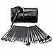 Price comparison product image YUMUN® 32 Pcs Professional Makeup Brushes Set Fiber Material Wood Handle Complete with Black Leather Bag Brushing Tools Kabuki Foundation Blusher Powder Eye Shadow Eyeliner Lip Make-up Brush