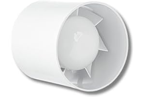 DOSPEL EURO 1 Ventilateur en ligne pour conduit - Ventilateur d'extraction en ligne 100mm - Protection contre les éclaboussures IPX2-15W