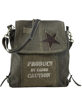 [Gesponsert]Sunsa Damen Vintage Tasche Canvas Umhängetasche Messengertasche 29x30 cm