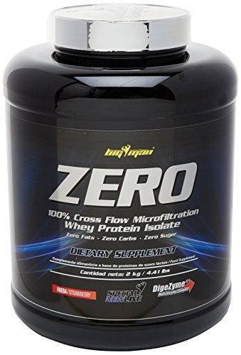 Big Man Nutrition Zero Whey Proteína Isolate, Fresa - 2000 gr