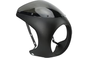 CHICIRIS Motorcycle Headlight Fairing, 7 Inch Smooth Aging Resistant Cover, Universal Fit Matte Black for Round Headlights Night Riding