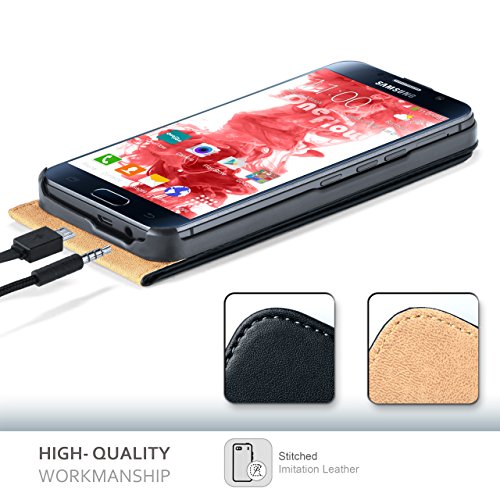 MoEx Samsung Galaxy S7 HÃ¼lle Schwarz [OneFlow 360Â° Klapp-HÃ¼lle] Etui thin Handytasche DÃ¼nn HandyhÃ¼lle fÃ¼r Samsung Galaxy S7 Case Flip Cover SchutzhÃ¼lle Kunst-Leder Tasche