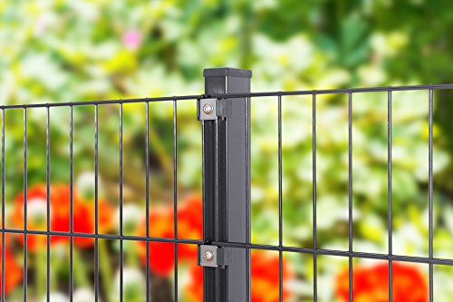 Pfosten für Stab- u. Doppelstabmatte anthrazit (RAL 7016 - Höhe 150 cm)