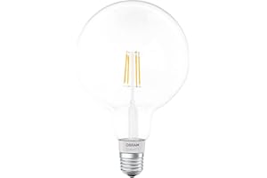 OSRAM Smart+ Connected Filament Żarówka LED - Gwint E27 - Kształt globusa - Możliwość ściemniania - Ciepła biel 2700K - 5,5 W (odpowiednik 50W) - Bluetooth - kompatybilna z Siri z Apple i Alexa na