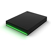 Seagate Game Drive for Xbox, 4TB, External Hard Drive Portable, USB 3.2 Gen 1, Black with built-in green LED bar, Xbox Certif