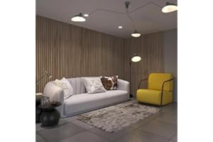 A2Z Floors MDF Wall Panels Acoustic Slat Wood Decorative Sound Absorbing Interior Decor Veneer Contemporary Luxury Slatted Wall Panel Boards – 2400mm x 134mm – Pack of 1 Board (Arizona OAK-375)