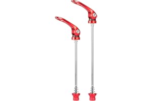 Chooee Bike Quick Release Skewers Front & Rear Set for Road/Mountain Bike,Red/Black