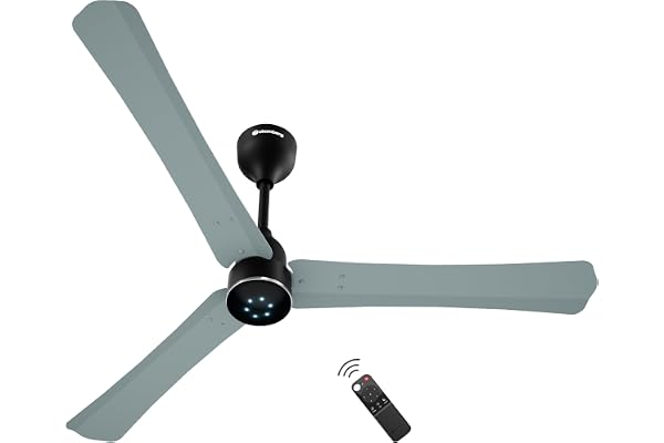atomberg Renesa Halo Smart Alexa Enabled 1200mm BLDC Ceiling Fan with Remote BEE 5 star High Air Delivery Low noise LED Speed Indicator Sleek Design 3 Year Warranty Misty Teal