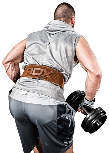 RDX Powerlifting Gewichthebergürtel Rindsleder Bodybuilding Crossfit Fitness Trainingsgürtel Gym weightlifting Belt Krafttraining - 4