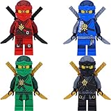 LEGO Figur Lloyd (grüner Ninja) mit zwei LEGO Schwertern