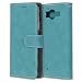 Produktbild Microsoft Lumia 950 Hülle, Chreey Matt Leder Tasche Retro Handyhülle Magnet Flip Case mit Kartenfach Geldbörse Schutzhülle Etui [Blau]