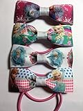 Frozen Multipack A of four handmade hair bobbles for your princess / princesses featuring Elsa Anna and Olaf for girls baby four different hair bows (Multi Pack A)