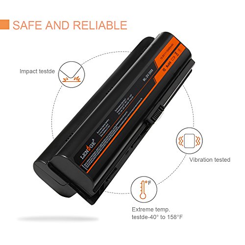 LENOGE Hochleistung Neu Akku Für HP Li-ion Ersatz Laptop Batterie (Mit Samsung Zellen) 12 zell 10400mAh Pavilion DV2000 DV2100 DV2500 DV2600 Serie, für P/N 446506-001 geeignet – 18 Monate Garantie - 4
