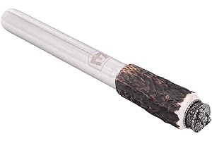 ‎HOLZ-LEUTE Flachmann für die Lederhose, mit bayrischem Löwen und Hirschhorngriff – Edelstahl & versilberte Kappe, Handgefertigt, Trachten-Accessoire