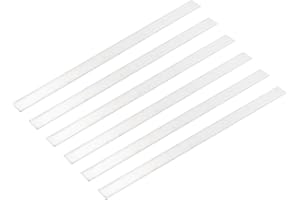 sourcing map 6 Pcs Square Aluminum Flat Bar, 3/64" (1mm) Thick x 51/64" (20mm) Width x 12" (305mm) Long 6061 Aluminum Flat Plate Solid New Mill Stock Silver for Industrial Building