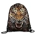 Produktbild uykjuykj Tunnelzug Rucksäcke, Animal Artistic Tiger Print STYL Unisex Home Rucksack Shoulder Bag Travel Drawstring Backpack Bag Lightweight Unique 17x14 IN