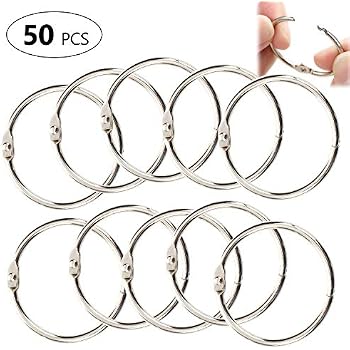40 Anneaux De Classeur Métal Coloré 3 Cm - Pour Feuilles Mobiles, Scrapbooking, Porte-clés