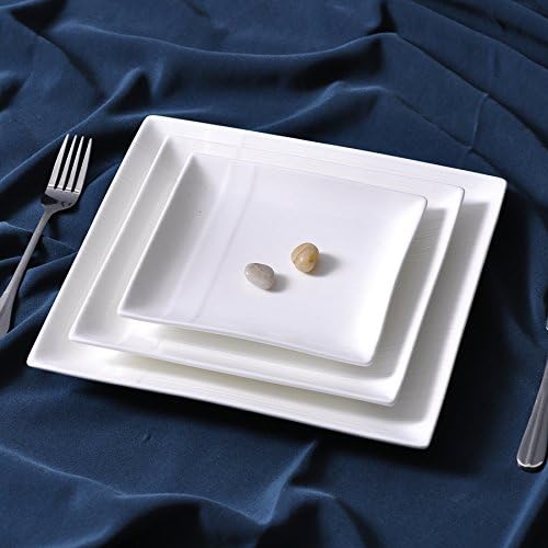 CHENXXOO Dinner Plates Ceramic Dishes Steak Plates Cake Plates Pasta Dish Food Flat Soup Plate 1 22.9*2.5cm