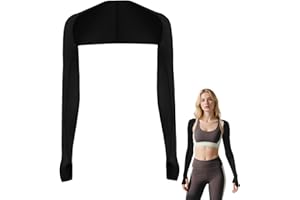 LQTSLFM Schutz Bolero Sommer, Armmanschette Kühlschal mit Fingerloch, Atmungsaktiv Armstulpen Eisseide, Flexibel Sonnenschutz Kleidung Damen für Sommer Radfahren Läuft Outdoor Aktivitäten