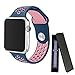 Produktbild Watch Armband 38mm, Vaxiuja Serie 1/2 Sport Armbanduhr Silikonarmband Ersatzarmband Armband for Apple iWatch / Apple Uhr Nike + (38mm, Rosa & Mitternachtsblau)