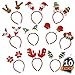 Produktbild Kompanion Weihnachten Stirnbänder 10-teiliges Set, Stilvolle Weihnachten Stirnbänder, Einheitsgröße, für Weihnachtsfeiern, Weihnachtsfotostand und Feiertags-Gastgeschenke