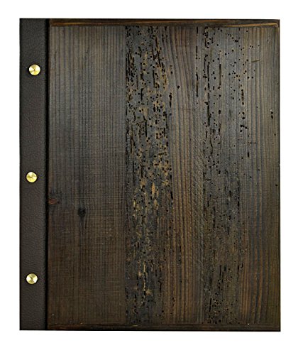 Speisekarte Holz Karte Edel Menu-Karte A4 Restaurant Pub Bar Holzwurmoptik 015 Neu