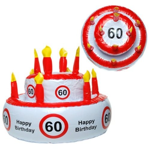 Unbekannt Hinchable Tarta de cumpleaños para Varios Redondo número cumpleaños