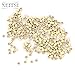 Neitsi® 5mm Silicone Lined Micro Rings Links Beads Linkies for I Bonded Tipped Hair Extensions (500, Blonde#)