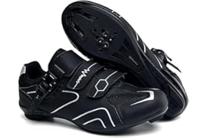 Hixingo Scarpe da Ciclismo Uomo Donna Strada Scarpe da Mountain Bike per Bici da Strada, Scarpe MTB Road SPD/SPD-SL Scarpe da Ciclismo da Bici Compatibile, Scarpe da Equitazione