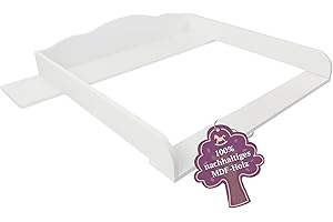 ‎PUCKDADDY Puckdaddy Linus | Wickelaufsatz mit Blende kompatibel mit IKEA Hemnes Kommoden u.Ä. | 108x80x15 cm | Wickelauflage aus weißem MDF-Holz | Premium Wickelaufsatz inkl. Montagematerial zur Wandmontage