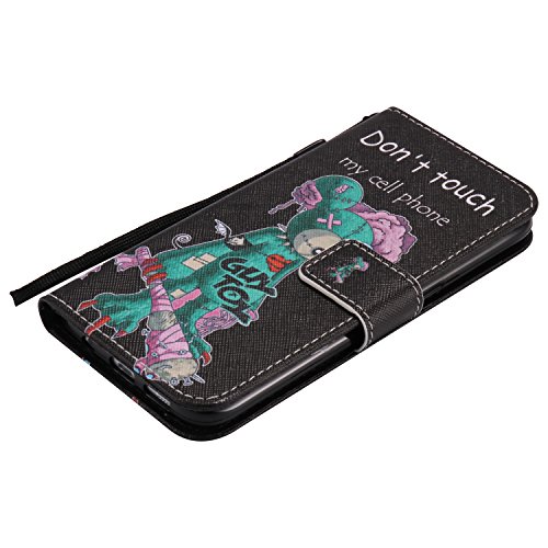 Feeltech Samsung Galaxy S7 Edge Hülle PU-Leder und Brieftasche Bunte Muster Fall mit Magnetverschluss, Hybrid-Kickstand mit Stand-Funktion, schlagen Sie schützende weiche TPU Stoßstangenabdeckung und Kreditkartenhalter für Samsung Galaxy S7 Edge Handgelenk Bügel-Buch-Art-Geldbeutel-Tasche mit 2 In 1 Berühren Sie Stift – Grüne Maus - 6