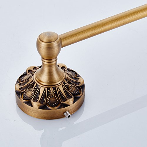 Weare Home Antike Bronze Retro Stil Badezimmer Accessoires Einzeln Handtuchstange Handtuchhalter aus Bronze Deko Design Wandmontag Wandhalterung Bohren, L61cm - 7