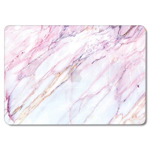 GMYLE Plastik H  lle f  r das aus Apple Macbook 12 Zoll mit Retina-Anzeige  Modell  A1534   2015 Version - rosa marmorfarben