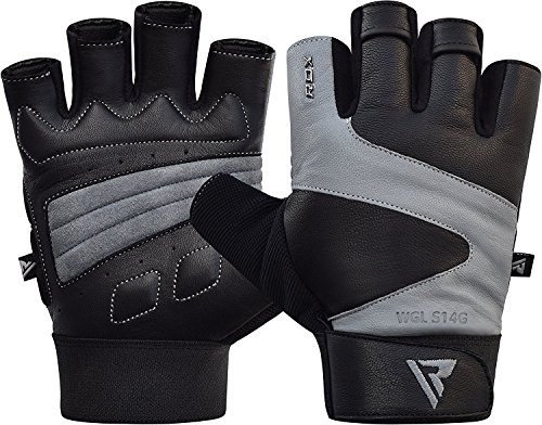 RDX Fitness Handschuhe Gewichtheben Handgelenkschutz Trainingshandschuhe Crossfit Sporthandschuhe krafttraining Bodybuilding Rindsleder Gym workout Gloves - 2
