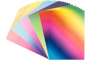 ‎IDEEN MIT HERZ Ideen mit Herz Dekor-Papier mit Farbverlauf | bunter Deko-Karton | DIN A4 | 250 g/m² | intensiv oder pastell (5 verschiedene Farbverläufe | 30 Bogen)