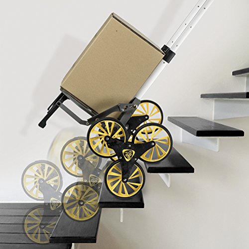 Genius UpCart Pro Aluminium-Treppensteiger | Sackkarre | Einkaufstrolley | 3-Rad-Mechanismus | klappbar | Tragkraft 45,5 kg | schneller und leichter Transport | TV-NEU - 2