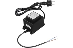 Vmxlso Transformador 220V a 24V, AC/AC 50W Transformador 24V, IP68 Impermeable, Fuente Alimentacion 24V con Enchufe, Fuente Alimentación 24V para Iluminación LED y Bombas de Estanque